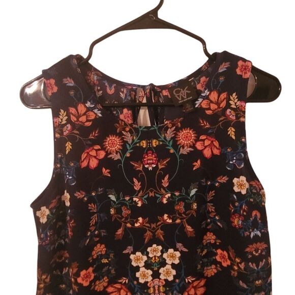 Crew Knit Wear Womens Floral Hi-Low Tank Blouse, Size S - Picture 4 of 6